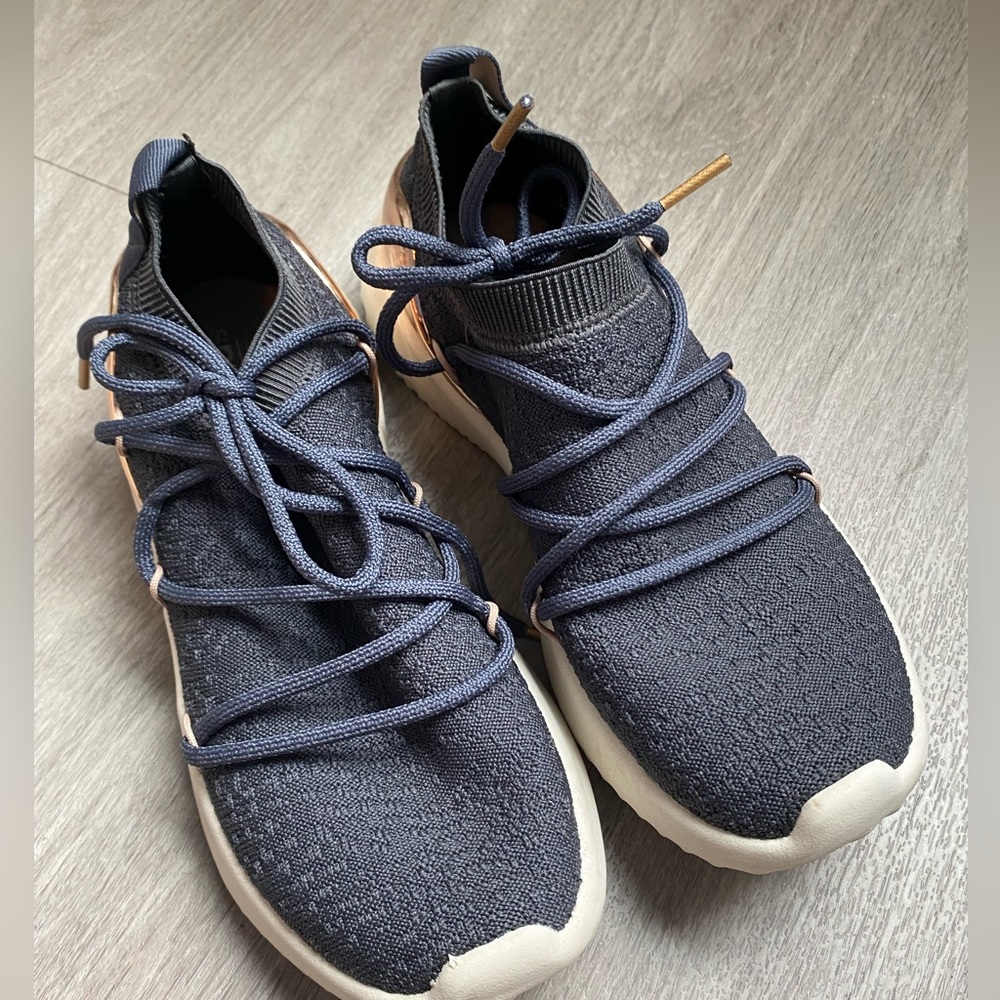 Adidas Cloudfoam Navy and Rose gold sneakers